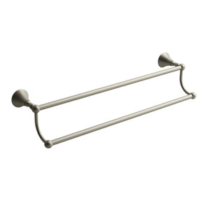 Hudson Double 24 Inch Towel Bar  - Brushed Nickel | Model Number: HU6BN - Product Knockout