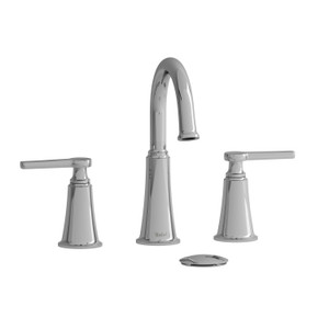 Momenti Widespread Lavatory Faucet with C-Spout  - Chrome with J-Shaped Handles | Model Number: MMRD08JC - Product Knockout