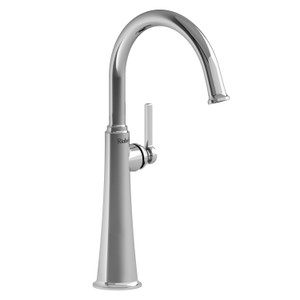 Momenti Single Handle Tall Lavatory Faucet with C-Spout  - Chrome with Lever Handles | Model Number: MMRDL01LC - Product Knockout