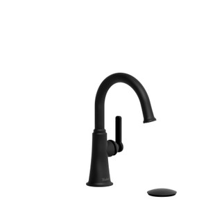 Momenti Single Handle Lavatory Faucet with C-Spout  - Black with J-Shaped Handles | Model Number: MMRDS01JBK - Product Knockout