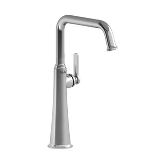 Momenti Single Handle Tall Lavatory Faucet with U-Spout  - Chrome with J-Shaped Handles | Model Number: MMSQL01JC - Product Knockout