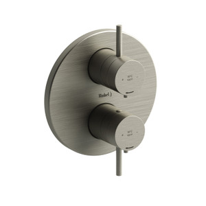 Pallace 3/4 Inch Thermostatic and Pressure Balance Multi-Function System  - Brushed Nickel with Lever Handles | Model Number: PATM83BN - Product Knockout