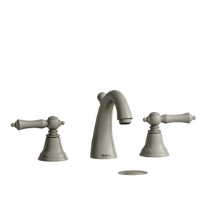 Classic Widespread Lavatory Faucet  - Brushed Nickel with Lever Handles | Model Number: PR08LBN - Product Knockout