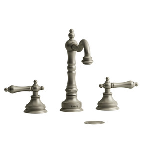 Retro Widespread Lavatory Faucet 1.0 GPM - Brushed Nickel with Lever Handles | Model Number: RT08LBN-10 - Product Knockout