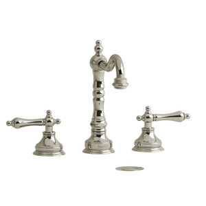 Retro Widespread Lavatory Faucet 1.0 GPM - Polished Nickel with Lever Handles | Model Number: RT08LPN-10 - Product Knockout