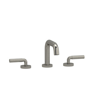 Riu Widespread Lavatory Faucet with U-Spout  - Brushed Nickel with Lever Handles | Model Number: RUSQ08LBN - Product Knockout