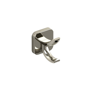 Salomé™ Double Robe Hook - Polished Nickel | Model Number: SA0PN