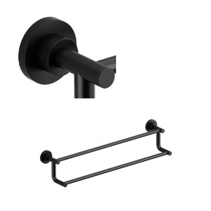 Star Double 24" Towel Bar - Black | Model Number: ST6BK