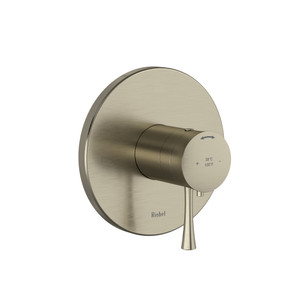 Edge 1/2 Inch Thermostatic and Pressure Balance Trim with up to 3 Functions  - Brushed Nickel with Lever Handles | Model Number: TEDTM44BN - Product Knockout