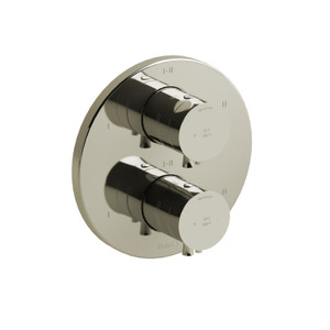 Edge 3/4 Inch Thermostatic and Pressure Balance Trim with up to 6 Functions  - Polished Nickel with Lever Handles | Model Number: TEDTM46PN - Product Knockout