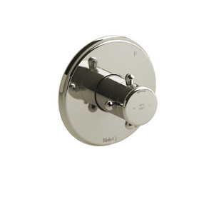 Classic 1/2 Inch Thermostatic and Pressure Balance Trim with up to 5 Functions  - Polished Nickel with Cross Handles | Model Number: TGN45+PN - Product Knockout