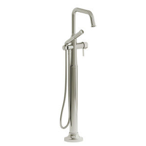 DISCONTINUED Momenti™ Single Hole Floor Mount Tub Filler Trim With U-Spout - Polished Nickel | Model Number: TMMSQ39LPN