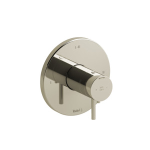 Pallace 1/2 Inch Thermostatic and Pressure Balance Trim with up to 3 Functions  - Polished Nickel with Lever Handles | Model Number: TPATM23PN - Product Knockout