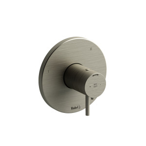 Pallace 1/2 Inch Thermostatic and Pressure Balance Trim with up to 5 Functions  - Brushed Nickel with Lever Handles | Model Number: TPATM45BN - Product Knockout