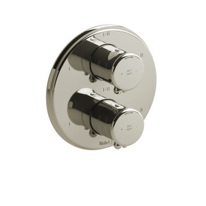 Retro 3/4 Inch Thermostatic and Pressure Balance Trim with up to 6 Functions  - Polished Nickel with Lever Handles | Model Number: TRT46PN - Product Knockout