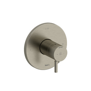 Riu 1/2 Inch Thermostatic and Pressure Balance Trim with up to 3 Functions  - Brushed Nickel with Lever Handles | Model Number: TRUTM23BN - Product Knockout