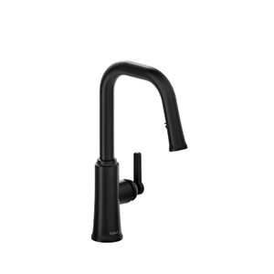 Trattoria™ Pull-Down Kitchen Faucet With U-Spout - Black | Model Number: TTSQ101BK