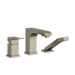 DISCONTINUED Zendo™ 3-Hole Pressure Balance Deck Mount Tub Filler Trim - Brushed Nickel | Model Number: TZO16BN
