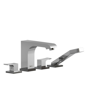 Zendo 4-Hole Deck Mount Tub Filler  - Chrome | Model Number: ZO12C - Product Knockout