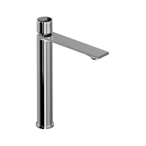 Eclissi Single Handle Tall Bathroom Faucet - Polished Chrome with Satin Nickel Accent with Circular Handle | Model Number: EC02D1IWPCN - Product Knockout
