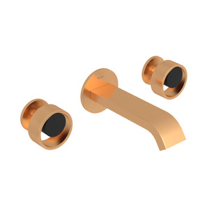 DISCONTINUED Eclissi™ Wall Mount Lavatory Faucet With U-Spout - Satin Gold/Matte Black | Model Number: EC09W3IWSGB