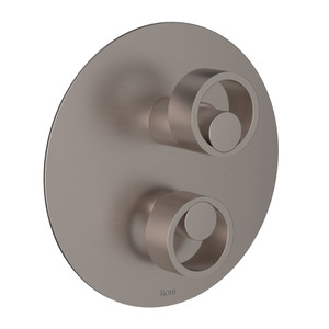 Eclissi Pressure Balance Trim with Diverter - Satin Nickel with Circular Handle | Model Number: EC11W1IWSTN - Product Knockout