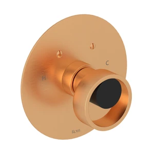 DISCONTINUED Eclissi™ 3/4" Thermostatic Trim Without Volume Control - Satin Gold/Matte Black | Model Number: EC13W1IWSGB