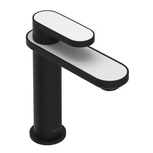 Miscelo Single Handle Bathroom Faucet - Matte Black Spout with Bianco Insert with Lever Handle with Insert | Model Number: MI01D1BLMB - Product Knockout