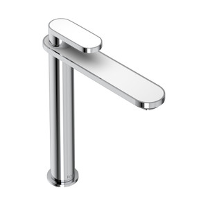 Miscelo Single Handle Tall Bathroom Faucet - Polished Chrome Spout with Bianco Insert with Lever Handle with Insert | Model Number: MI02D1BLAPC - Product Knockout