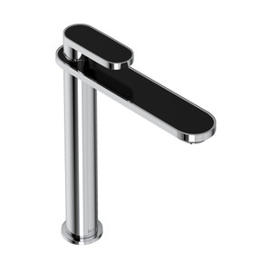 Miscelo Single Handle Tall Bathroom Faucet - Polished Chrome Spout with Nero Insert with Lever Handle with Insert | Model Number: MI02D1NRAPC - Product Knockout