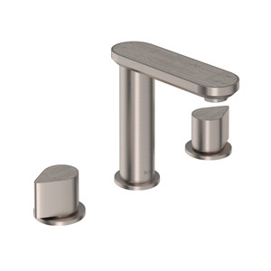 Miscelo Widespread Bathroom Faucet - Satin Nickel Spout with Whitewash Barnwood Insert with Lever Handle with Insert | Model Number: MI09D3WBSTN - Product Knockout