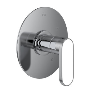 Miscelo Pressure Balance Trim without Diverter - Polished Chrome Spout with Bianco Insert with Lever Handle with Insert | Model Number: MI10W1BLAPC - Product Knockout