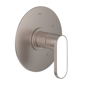 Miscelo Pressure Balance Trim without Diverter - Satin Nickel Spout with Bianco Insert with Lever Handle with Insert | Model Number: MI10W1BLSTN - Product Knockout