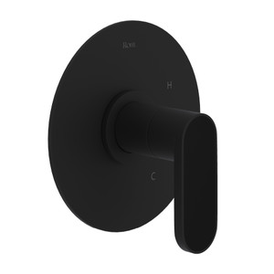 Miscelo Pressure Balance Trim without Diverter - Matte Black Spout with Nero Insert with Lever Handle with Insert | Model Number: MI10W1NRMB - Product Knockout