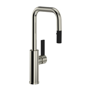 Tuario™ Pull-Down Bar/Food Prep Kitchen Faucet With U-Spout - Polished Nickel | Model Number: TR66D1LBPN