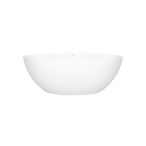 Corvara™ 59" x 32" Freestanding Soaking Bathtub With Void - Standard White (Matte) | Model Number: CORM-N-SM-NO