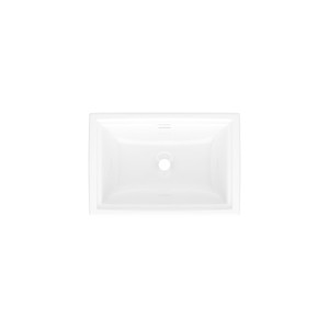 Pembroke 52 Rectangular 20-1/8 Inch Undermount or Drop-in Lavatory Sink in Volcanic Limestone&trade; with Internal Overflow - Gloss White | Model Number: DU-PEM-52-IO - Product Knockout