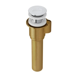 IntelliDrain™ Push Drain for Victoria + Albert® Bathtubs Without an Overflow Hole - Polished  Chrome | Model Number: K-40E-PC