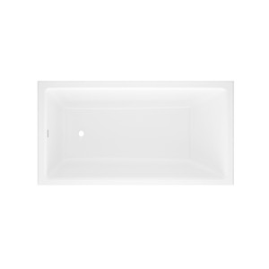 Kaldera 2 60" x 32" Drop In Bathtubs with Tile Flange - Standard White (Gloss) | Model Number: KAL2-N-LH-SW-IO