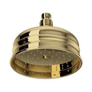 6 Inch Bordano Rain Anti-Calcium Showerhead - Unlacquered Brass | Model Number: 1027/8TULB - Product Knockout