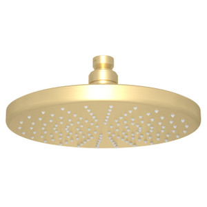 8 Inch Rodello Circular Rain Showerhead - Satin Unlacquered Brass | Model Number: 1075/8SUB - Product Knockout
