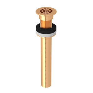 Non-Slotted Grid Drain - Satin Gold | Model Number: 6442SG - Product Knockout