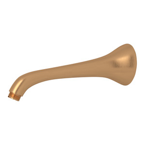 7 Inch Decorative Brass Wall Mount Shower Arm - Satin Gold | Model Number: H08000SG - Product Knockout