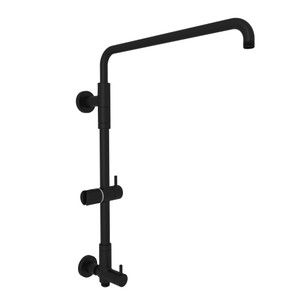 Retro-Fit Shower Column Riser With Diverter - Matte Black | Model Number: L0095MB
