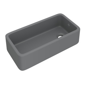 Original Lancaster Single Bowl Farmhouse Apron Front Fireclay Kitchen Sink - Matte Grey | Model Number: RC3618MG - Product Knockout