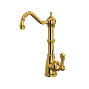 Edwardian Column Spout Filter Faucet - Unlacquered Brass with Metal Lever Handle | Model Number: U.1621L-ULB-2 - Product Knockout