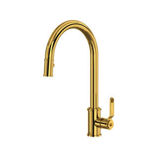 Perrin & Rowe Armstrong Filter Kitchen Faucet - Unlacquered Brass