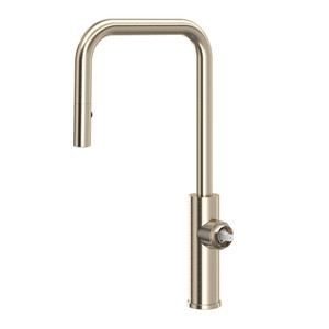 Eclissi™ Pull-Down Kitchen Faucet With U-Spout - Less Handle - Satin Nickel | Model Number: EC56D1STN
