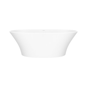 Ionian 67 Inch x 31-3/4 Inch Freestanding Soaking Bathtub with No Overflow - Matte White | Model Number: INNM-N-SM-NO - Product Knockout