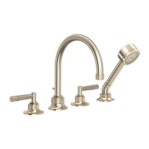 Graceline® 4-Hole Deck Mount Tub Filler - Satin Nickel | Model Number: MB06D4LMSTN